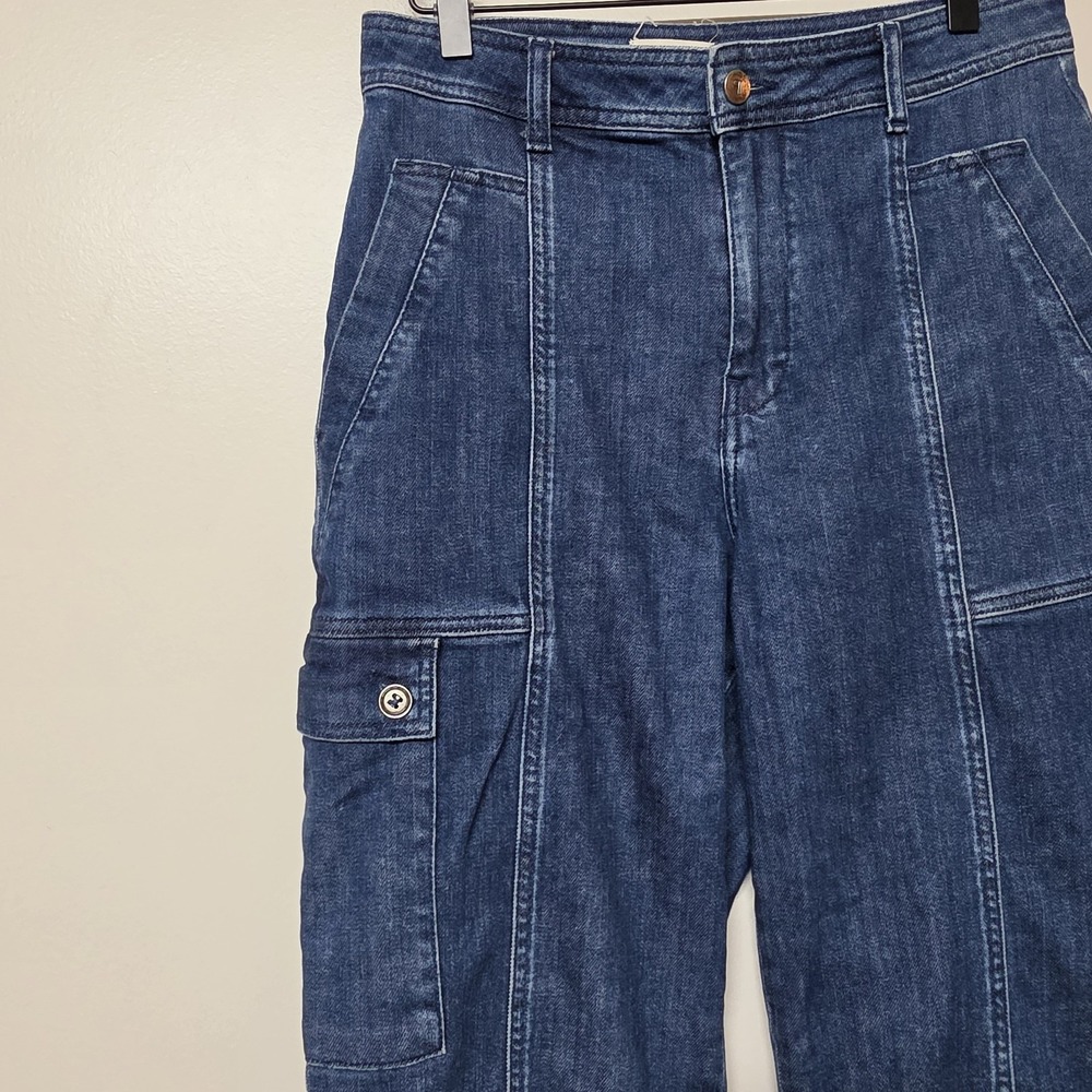 Anthropologie Pilcro Barrel Jeans Cargo Size 28 Womens High Rise Barrel Denim - Picture 5 of 14